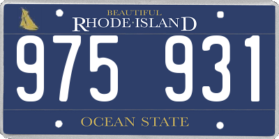 RI license plate 975931