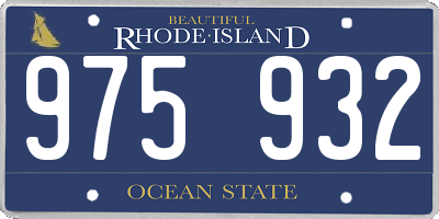RI license plate 975932