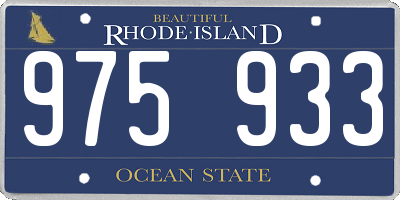 RI license plate 975933