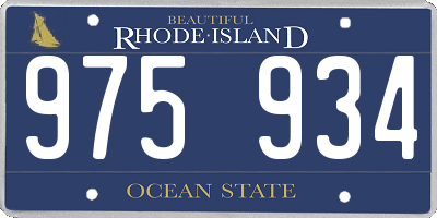 RI license plate 975934