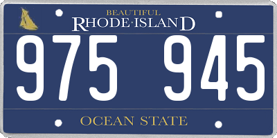 RI license plate 975945