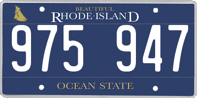 RI license plate 975947