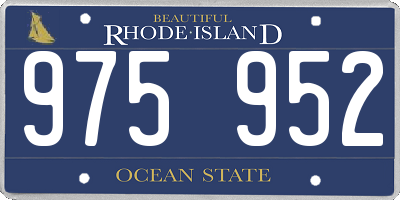 RI license plate 975952