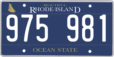 RI license plate 975981