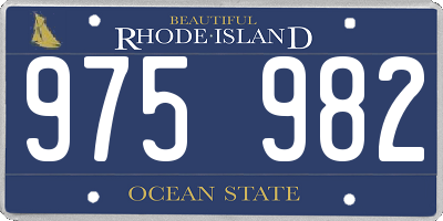 RI license plate 975982