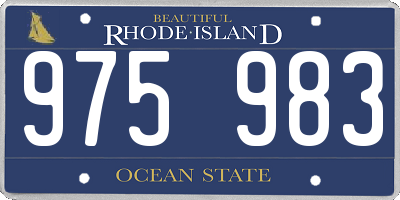 RI license plate 975983