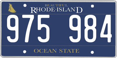 RI license plate 975984