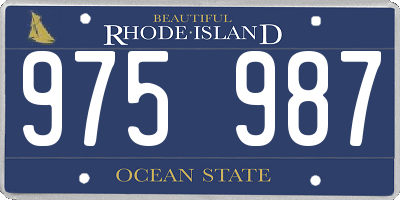 RI license plate 975987