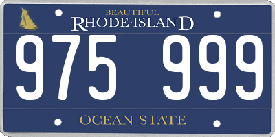 RI license plate 975999
