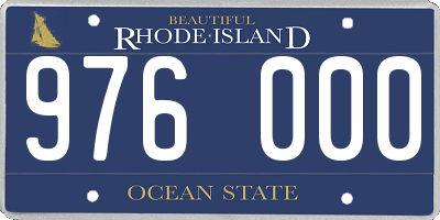 RI license plate 976000
