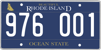 RI license plate 976001
