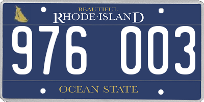 RI license plate 976003