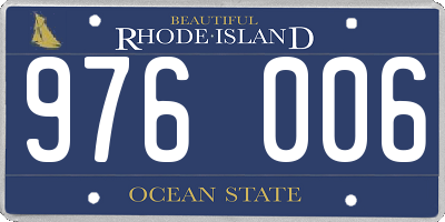 RI license plate 976006