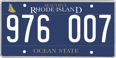 RI license plate 976007