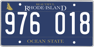 RI license plate 976018
