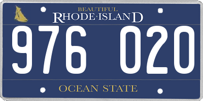 RI license plate 976020