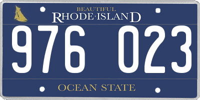 RI license plate 976023