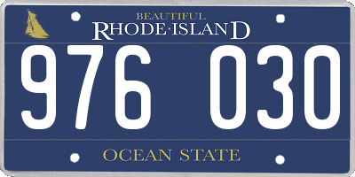 RI license plate 976030