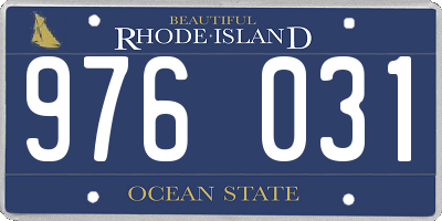 RI license plate 976031
