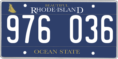 RI license plate 976036