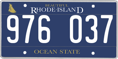 RI license plate 976037