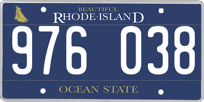 RI license plate 976038