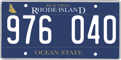 RI license plate 976040