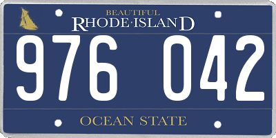 RI license plate 976042