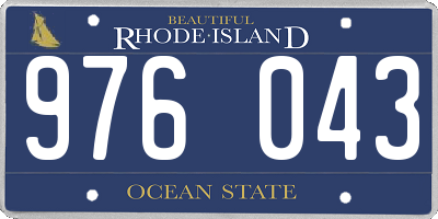 RI license plate 976043