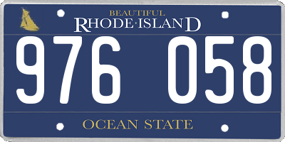 RI license plate 976058