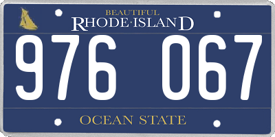 RI license plate 976067