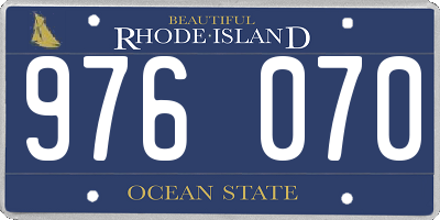 RI license plate 976070