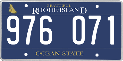 RI license plate 976071