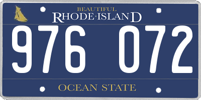RI license plate 976072