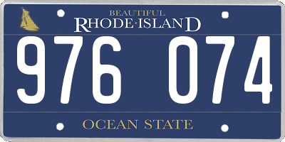 RI license plate 976074