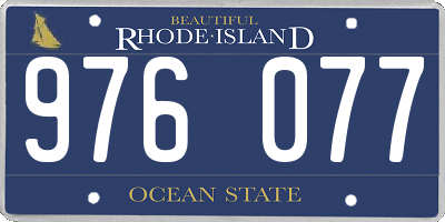 RI license plate 976077