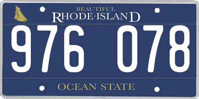 RI license plate 976078