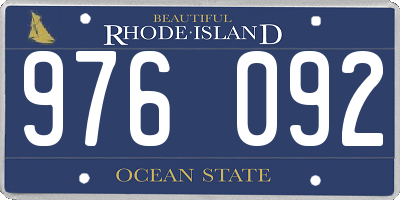 RI license plate 976092