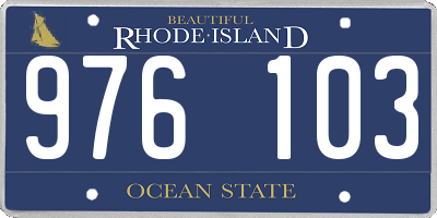 RI license plate 976103