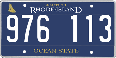RI license plate 976113