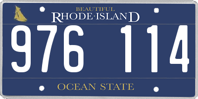 RI license plate 976114
