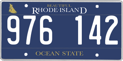 RI license plate 976142