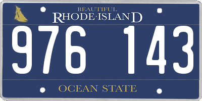 RI license plate 976143