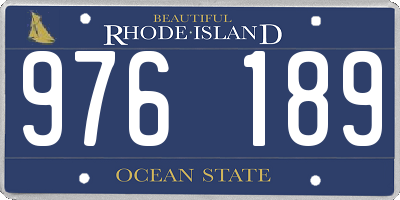 RI license plate 976189