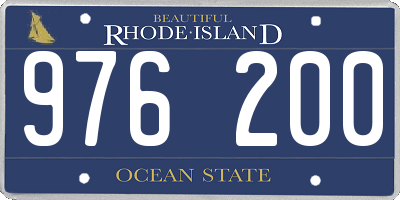 RI license plate 976200