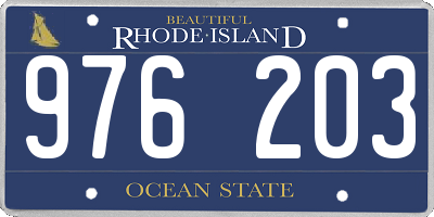 RI license plate 976203