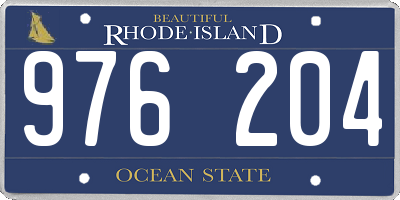 RI license plate 976204