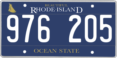 RI license plate 976205