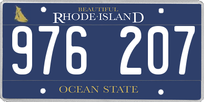 RI license plate 976207