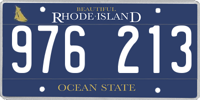 RI license plate 976213